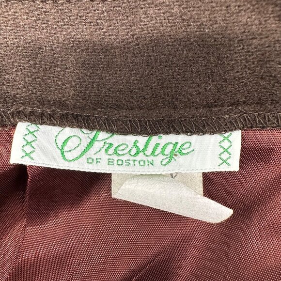 Vintage Brown A Line Skirt Size 14 Prestige Of Boston USA Fall 1970s Pleated - Picture 4 of 7